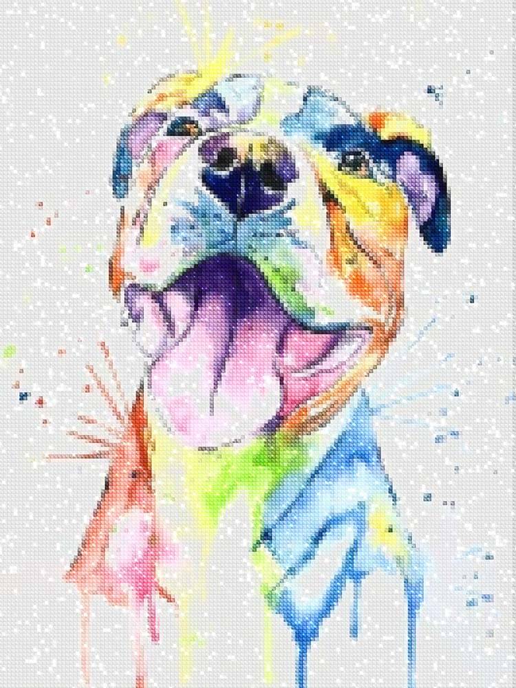 Diamond Painting Multicolor Bulldog – Diamonds Wizard