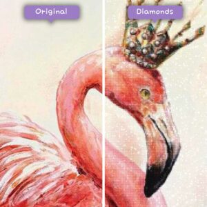 diamenty-czarodziej-diamenty-zestawy do malowania-zwierzeta-flamingo-król-flamingo-przed-po-jpg
