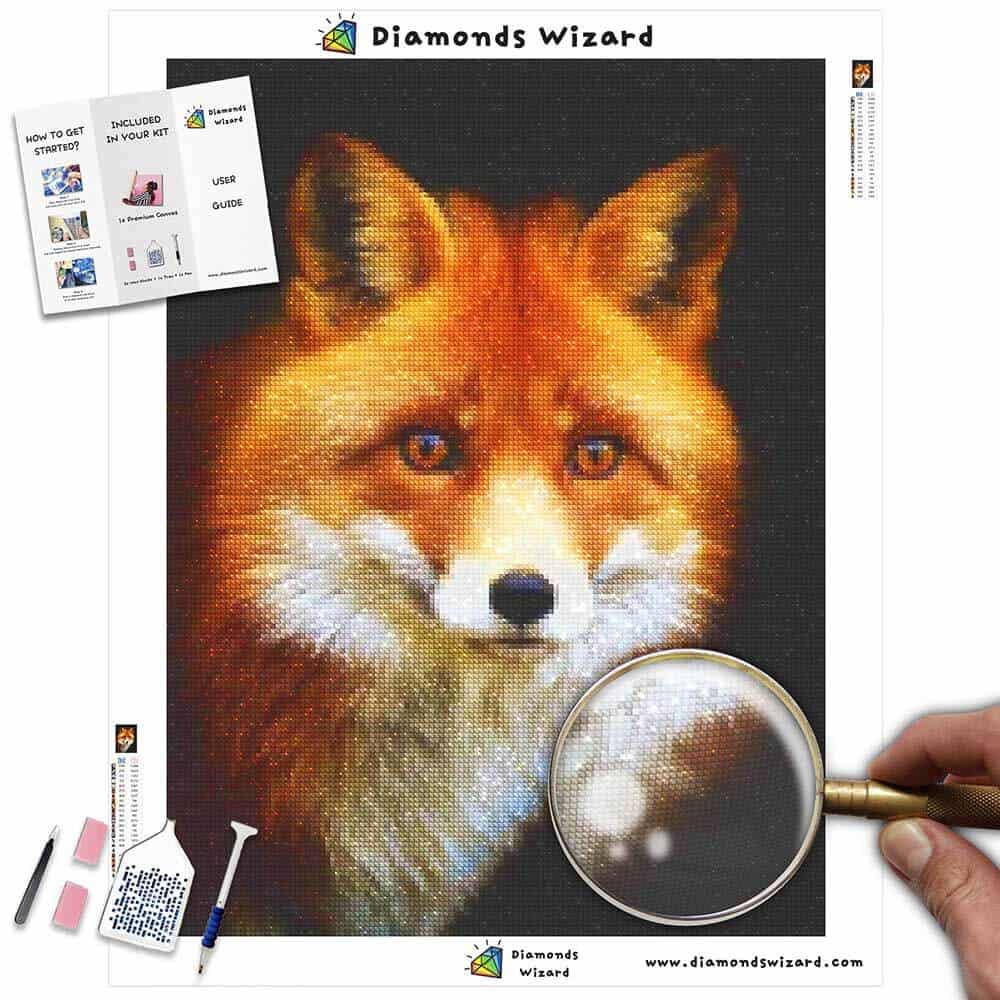 Diamond Painting Red Fox – Diamonds Wizard