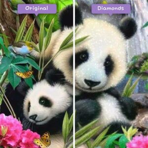 diamenty-czarodziej-diamenty-zestawy do malowania-zwierzeta-panda-mama-panda-przed-po-jpg