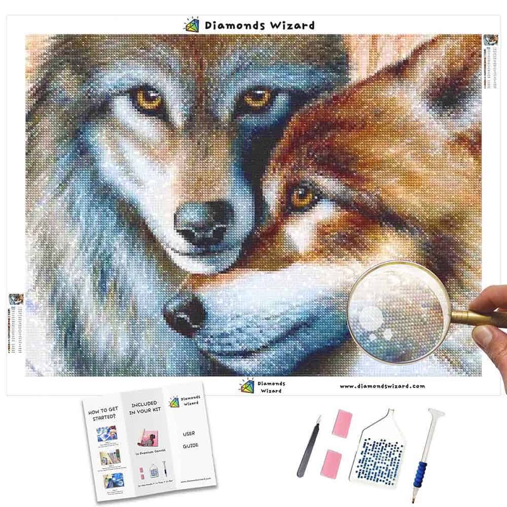 Diamond Painting Wolves In Forest – Diamonds Wizard | The Best Diamond ...