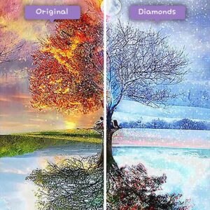 diamenty-czarodziej-diamenty-zestawy do malowania-natura-drzewo-4-sezonowe-drzewo-przed-po-jpg