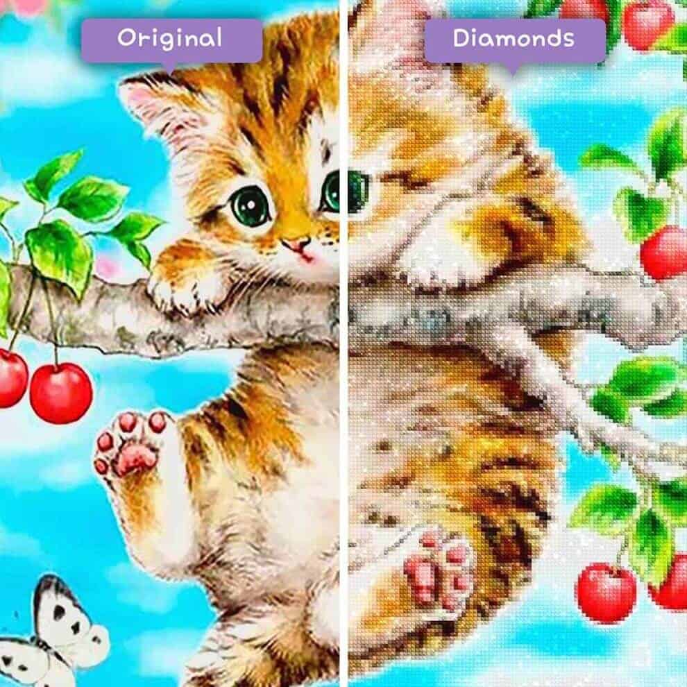 Lophomie Starry Sky Cat Diamond Painting Kits,5D Diamond Painting Kits For Adults