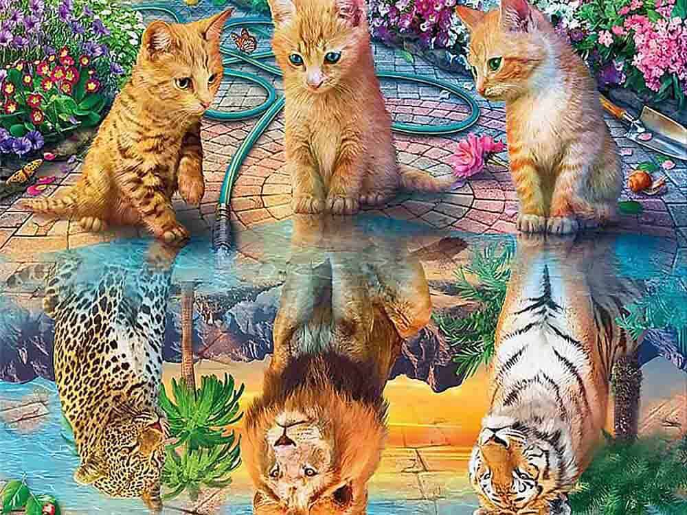 diamonds-wizard-diamond-painting-kits-Animals-Cat-Kittens'-Reflection-original.jpg