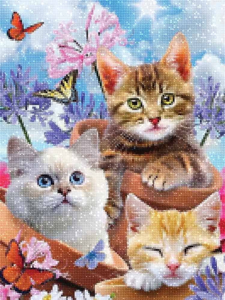 diamonds-wizard-diamond-painting-kits-Animals-Cat-Kittens-in-Flower-Pots-diamonds.jpg