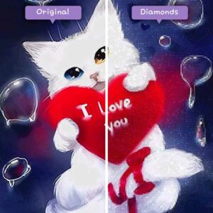 diamanter-trollkarl-diamant-målningssatser-djur-katt-vit-kattunge-och-hjärta-före-efter-jpg