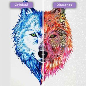 diamenty-czarodziej-diamenty-zestawy do malowania-zwierzeta-wilk-mozaika-wilk-przed-po-jpg