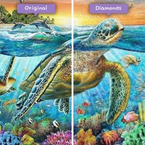 diamanter-trollkarl-diamant-målningssatser-djur-sköldpadda-havssköldpaddor-före-efter-jpg