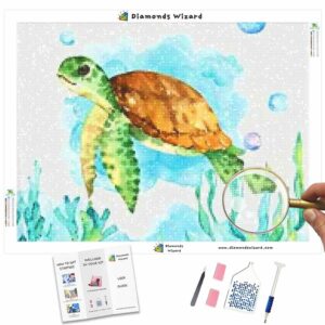 diamonds-wizard-diamond-painting-kits-animals-turtle-watercolor-baby-turtle-canvas-jpg