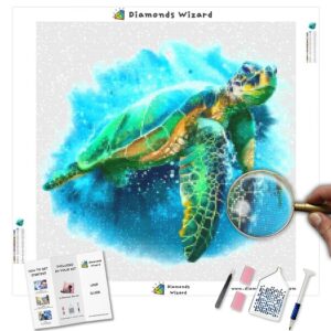 diamanter-troldmand-diamant-maleri-sæt-dyr-skildpadde-akvarel-skildpadde-lærred-jpg