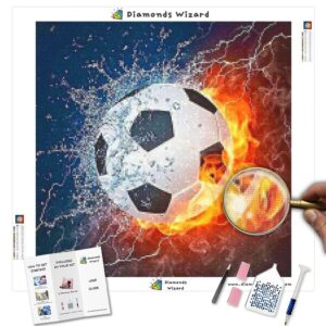 diamenty-czarodziej-diamentowe-zestawy do malowania-sport-piłka nożna-ogień-vs-woda-piłka nożna-płótno-jpg