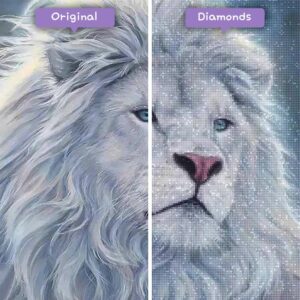 diamanter-veiviser-diamant-malesett-dyr-løve-snø-løve-før-etter-jpg