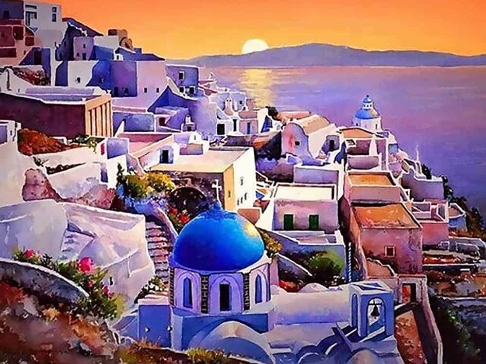 diamenty-czarodziej-zestawy-do-diamentowego-malowania-Krajobraz-Grecja-Zachód słońca na-Santorini-original.jpg