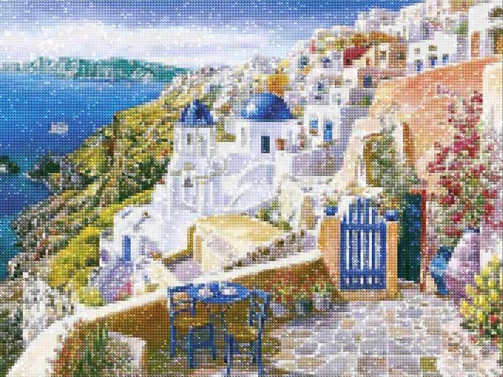 diamonds-wizard-diamond-painting-kits-Landscape-Greece-Terrace-in-Santorini-diamonds.jpg