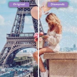 diamonds-wizard-diamond-painting-kits-landscape-paris-eiffel-tower-and-woman-at-trocadero-antes-después-jpg