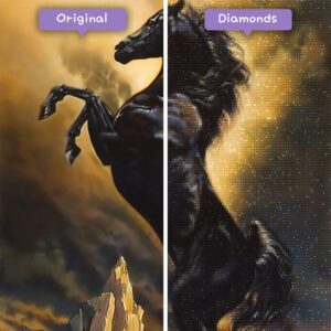 diamanter-trollkarl-diamant-målningssatser-djur-häst-svart-uppfödningshäst-före-efter-jpg