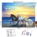 Diamonds-Wizard-Diamond-Painting-Kits-Animals-Pferd-Sunset-Beach-Pferde-Leinwand-jpg