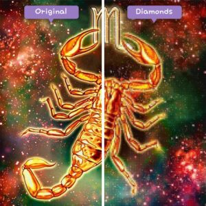 Diamonds-Wizard-Diamond-Painting-Kits-Fantasy-Zodiac-Sternzeichen-Skorpion-vorher-nachher-jpg