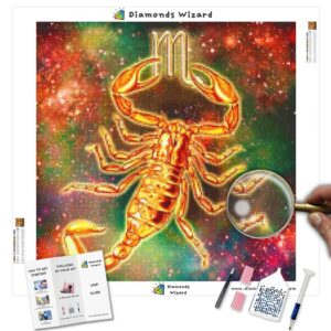 Diamonds-Wizard-Diamond-Painting-Kits-Fantasy-Zodiac-Sternzeichen-Skorpion-Leinwand-jpg