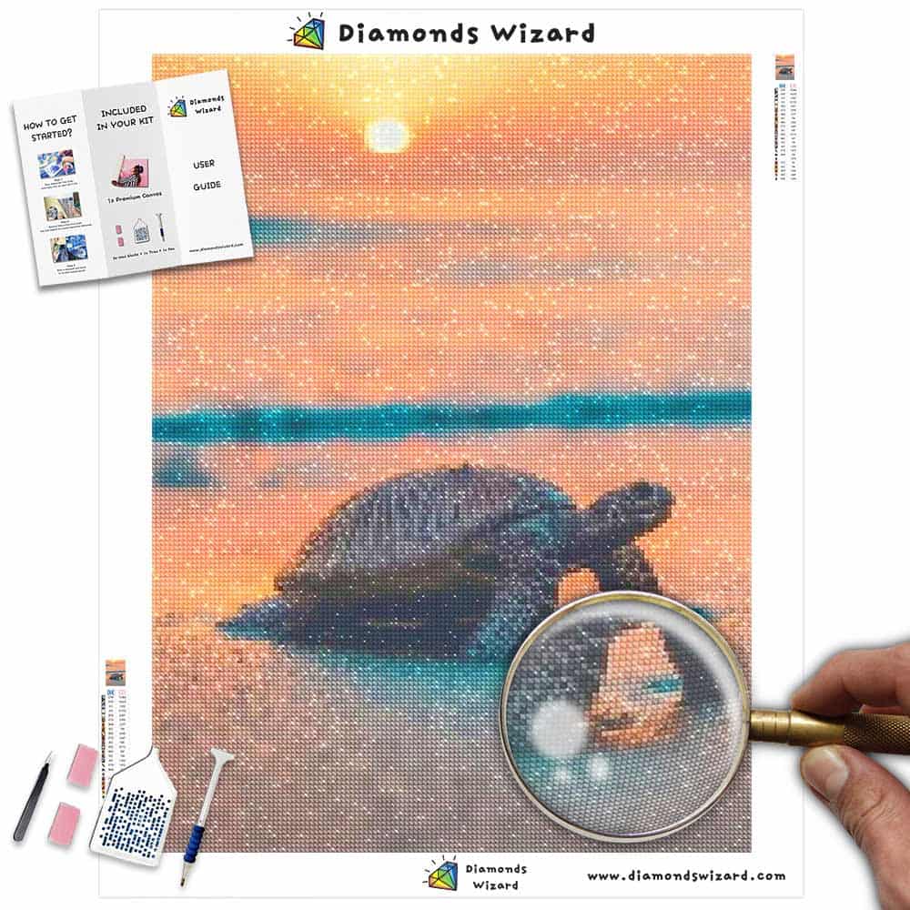 Diamond Painting Kissing Turtles – Diamonds Wizard