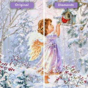 diamants-wizard-diamond-painting-kits-événements-noël-ange-de-noel-avant-après-jpg