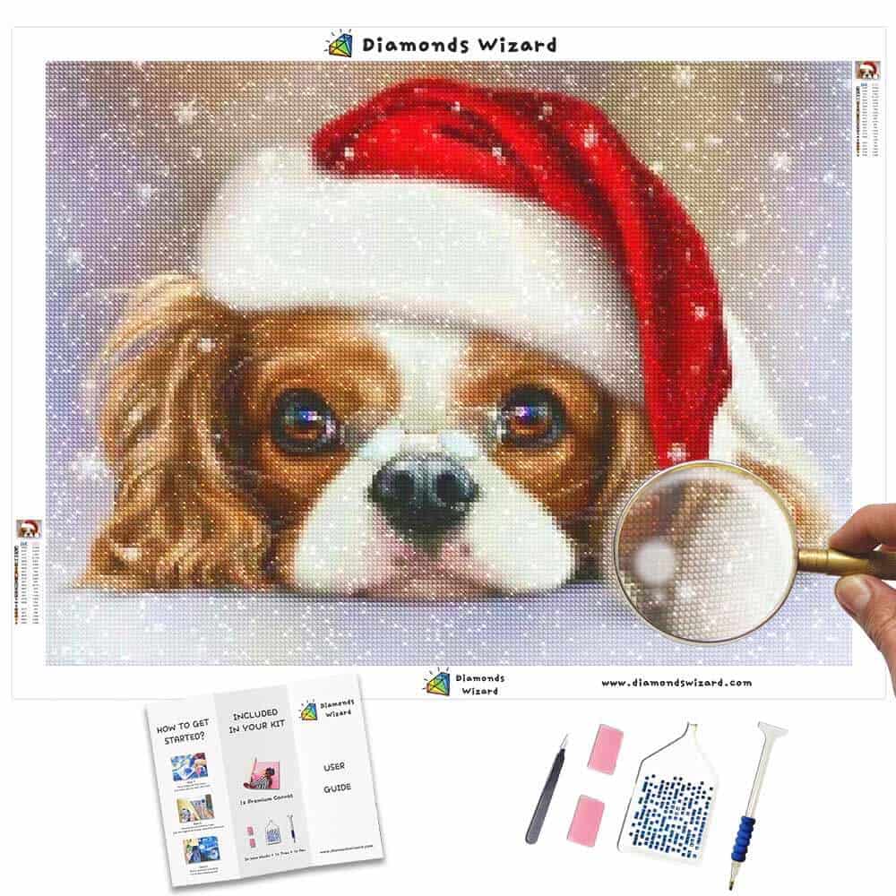 Diamond Painting Santa's Dog – Diamonds Wizard