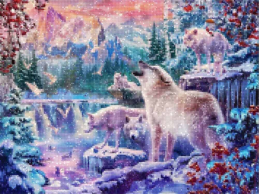 diamonds-wizard-diamond-painting-kits-Animals-Wolf-Snow-Wolves-and-Waterfall-diamonds.jpg