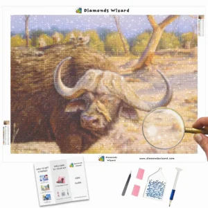 diamants-wizard-diamond-painting-kits-animaux-buffalo-buffalo-in-the-wild-canva-webp