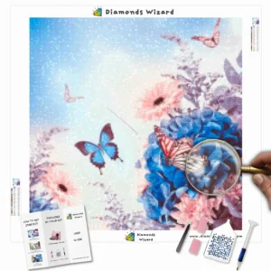 Diamonds-Wizard-Diamond-Painting-Kits-Tiere-Schmetterling-Schmetterling-und-Blumen-Arrangement-Canva-Webp