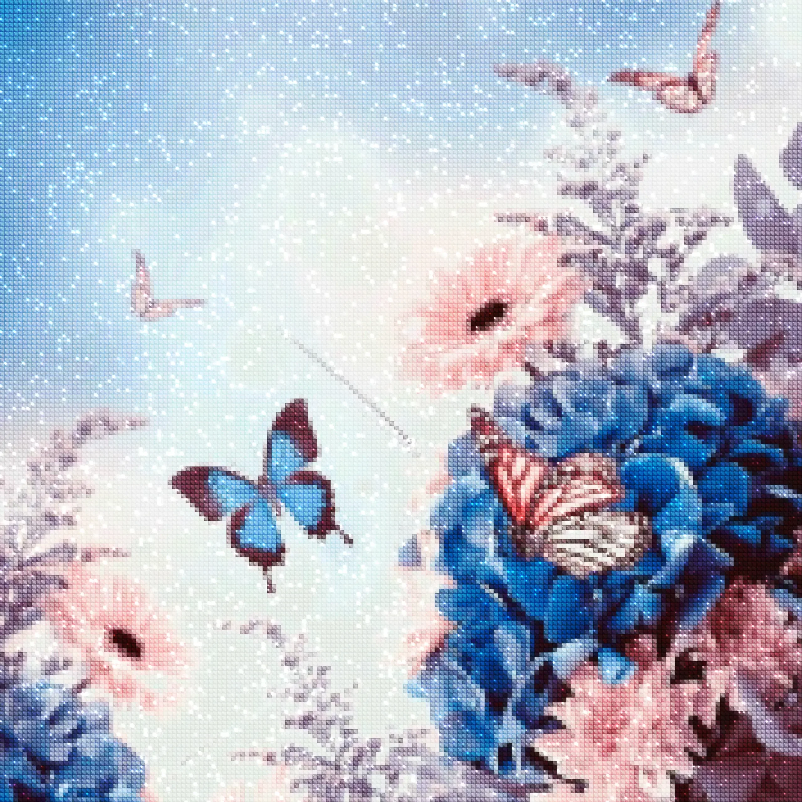 diamanti-mago-kit-pittura-diamante-Animali-Farfalla-Composizione di farfalle e fiori-diamonds.webp