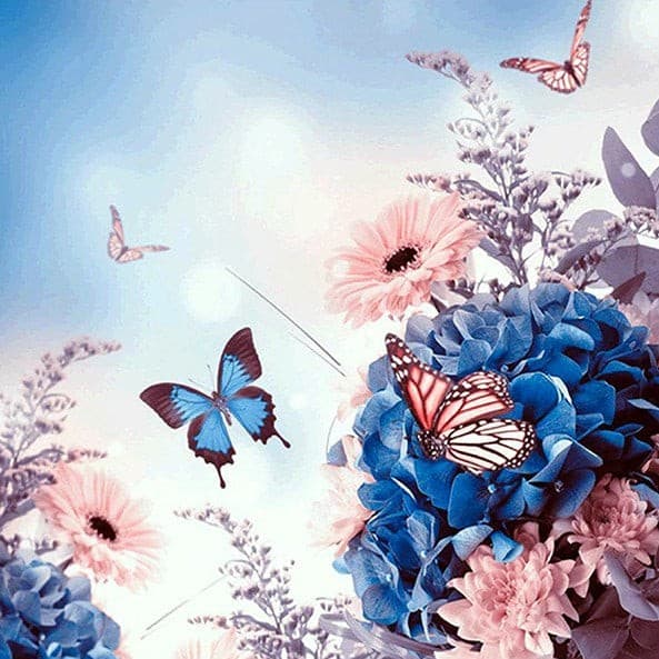 diamantes-mago-kits-de-pintura-de-diamantes-Animales-Mariposas-Arreglo de mariposas y flores-original.jpeg