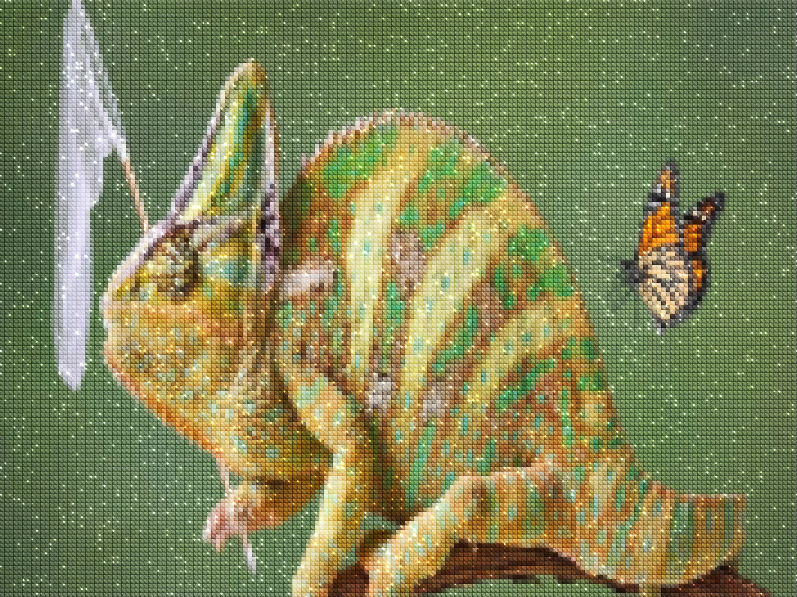 diamonds-wizard-diamond-painting-kits-Animals-Butterfly-Chameleon and Butterfly-diamonds.webp