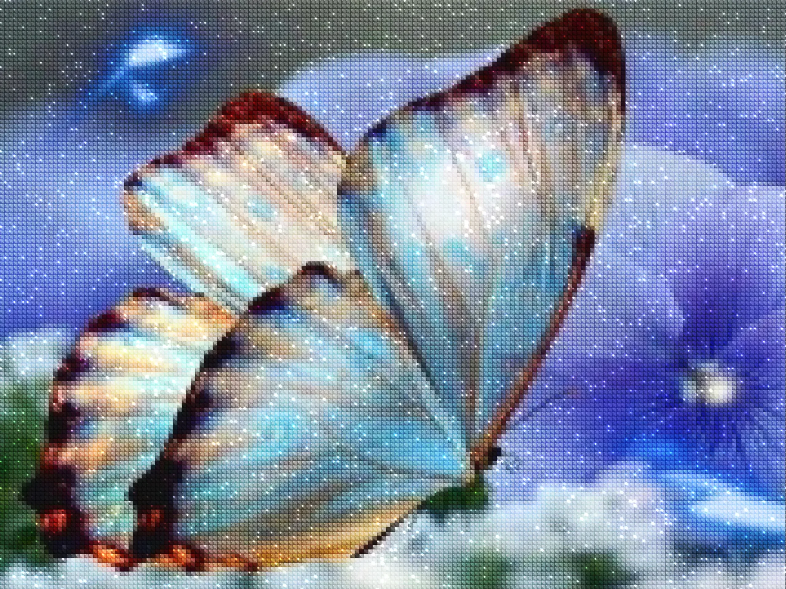 diamanter-trollkarl-diamant-målningssatser-Djur-Fjäril-Majetic Blue Butterfly-diamonds.webp