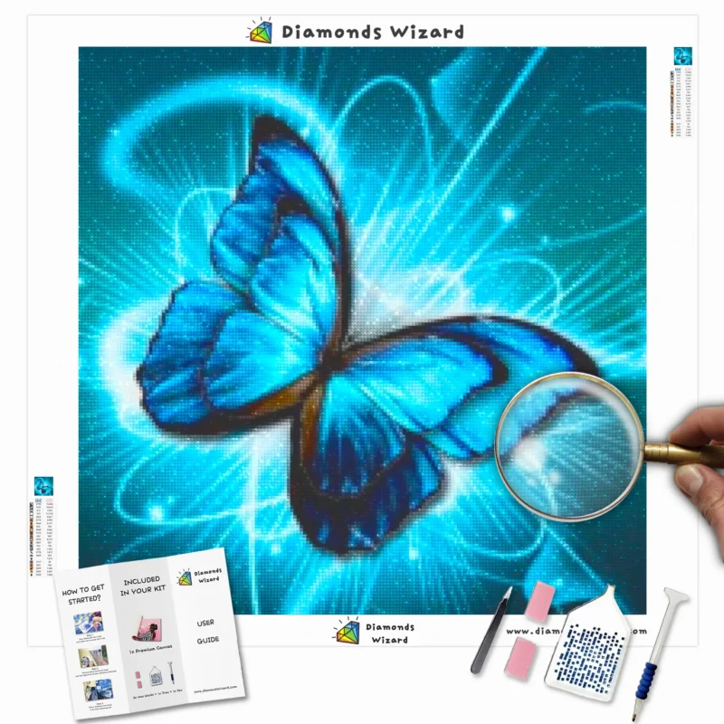 DiamondswizardDiamantmalerei-SetsTiereSchmetterlingDer blaue SchmetterlingCanvaWebP