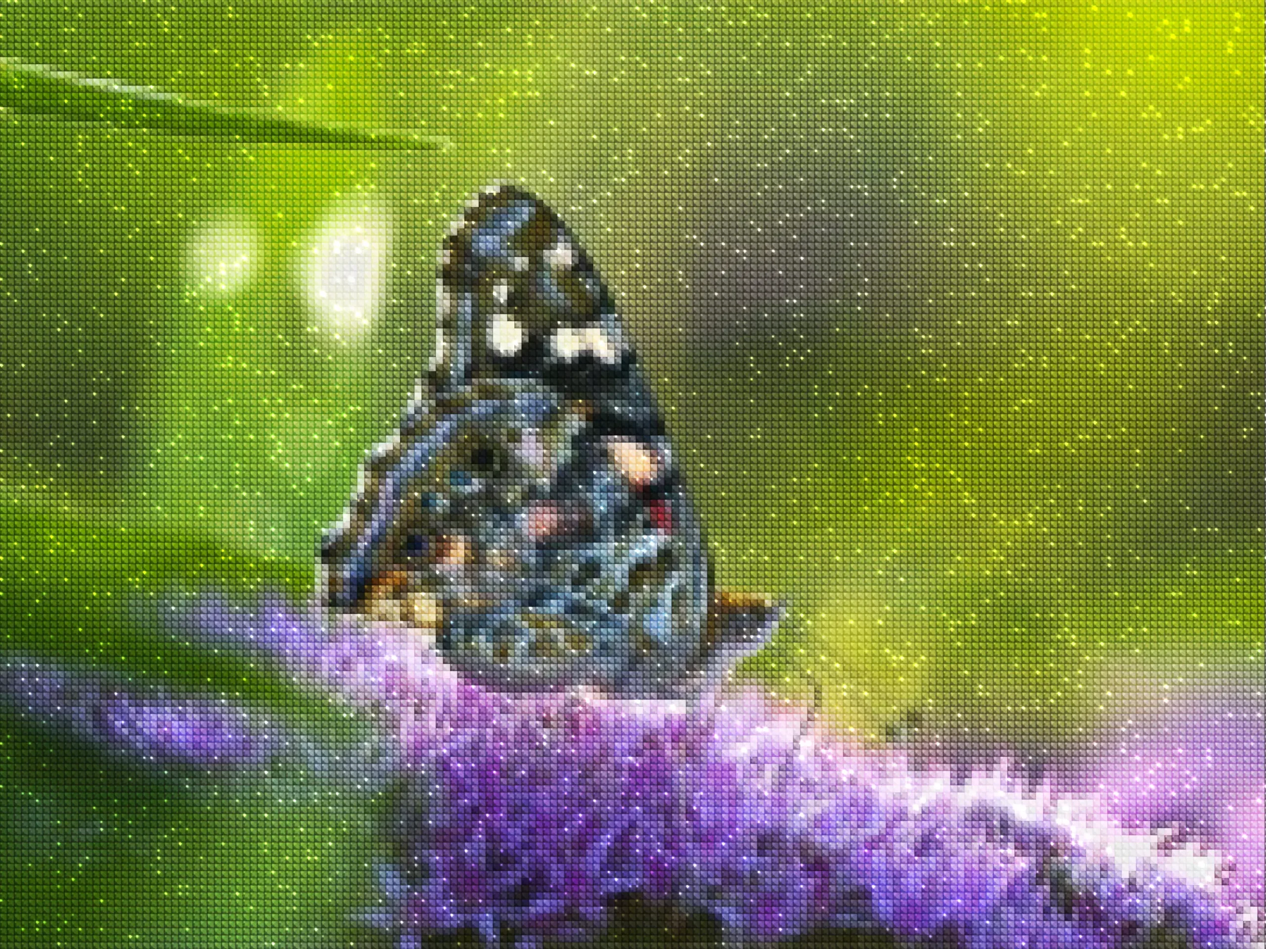 diamanti-mago-kit-pittura-diamante-Animali-Farfalla-La farfalla sul fiore viola-diamonds.webp