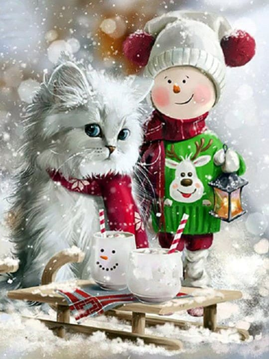 diamanti-mago-kit-pittura-diamante-Animali-Cat-Cat Christmas' Snowy Day-original.jpeg