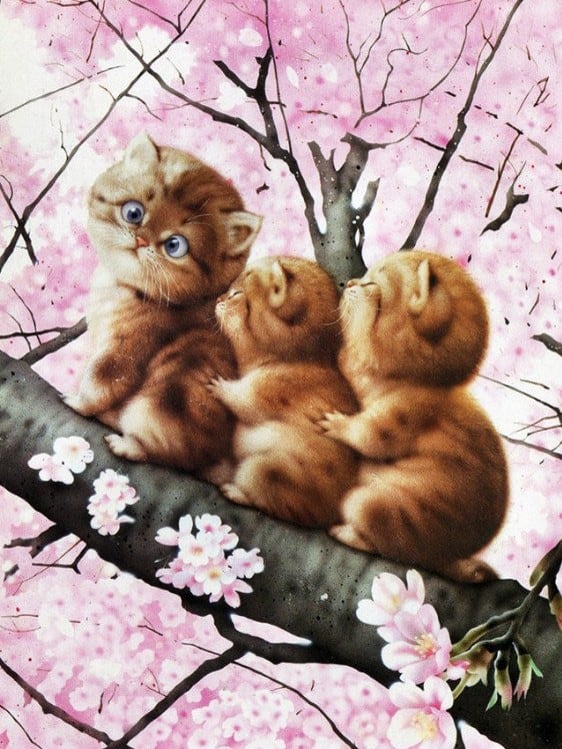 diamonds-wizard-diamond-painting-kits-Animals-Cat-Cherry Blossom Kittens-original.jpeg