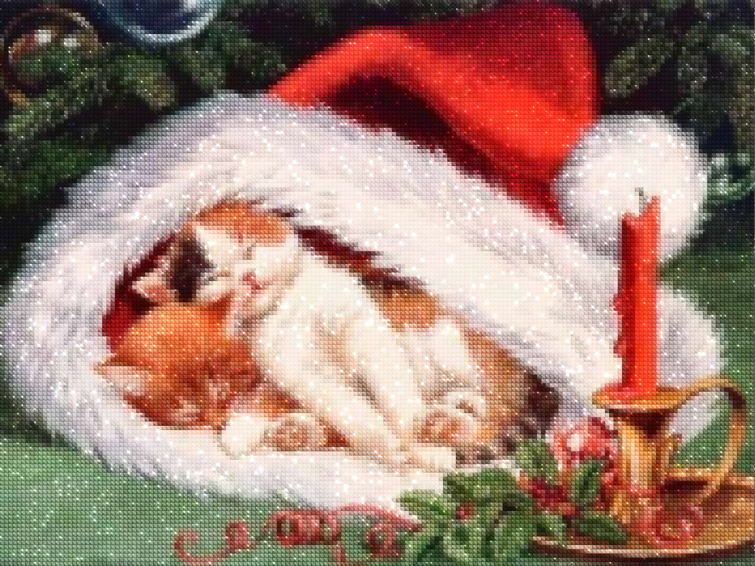 diamanti-mago-kit-pittura-diamante-Animali-Gatti-Cozy Christmas Cats-diamonds.webp