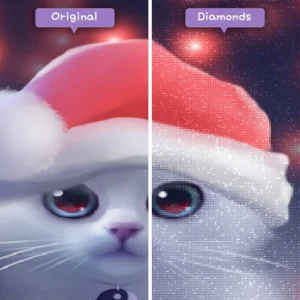 Diamanten-Zauberer-Diamant-Malerei-Sets-Tiere-Katzen-süßes-Kätzchen-in-Weihnachtsmütze-vorher-nachher-webp
