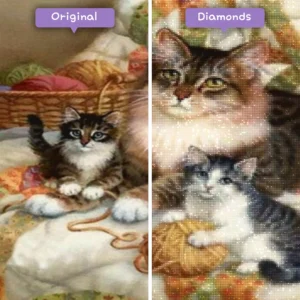 Diamonds-Wizard-Diamant-Malerei-Kits-Tiere-Katzen-Katzen-Familie-vorher-nachher-webp