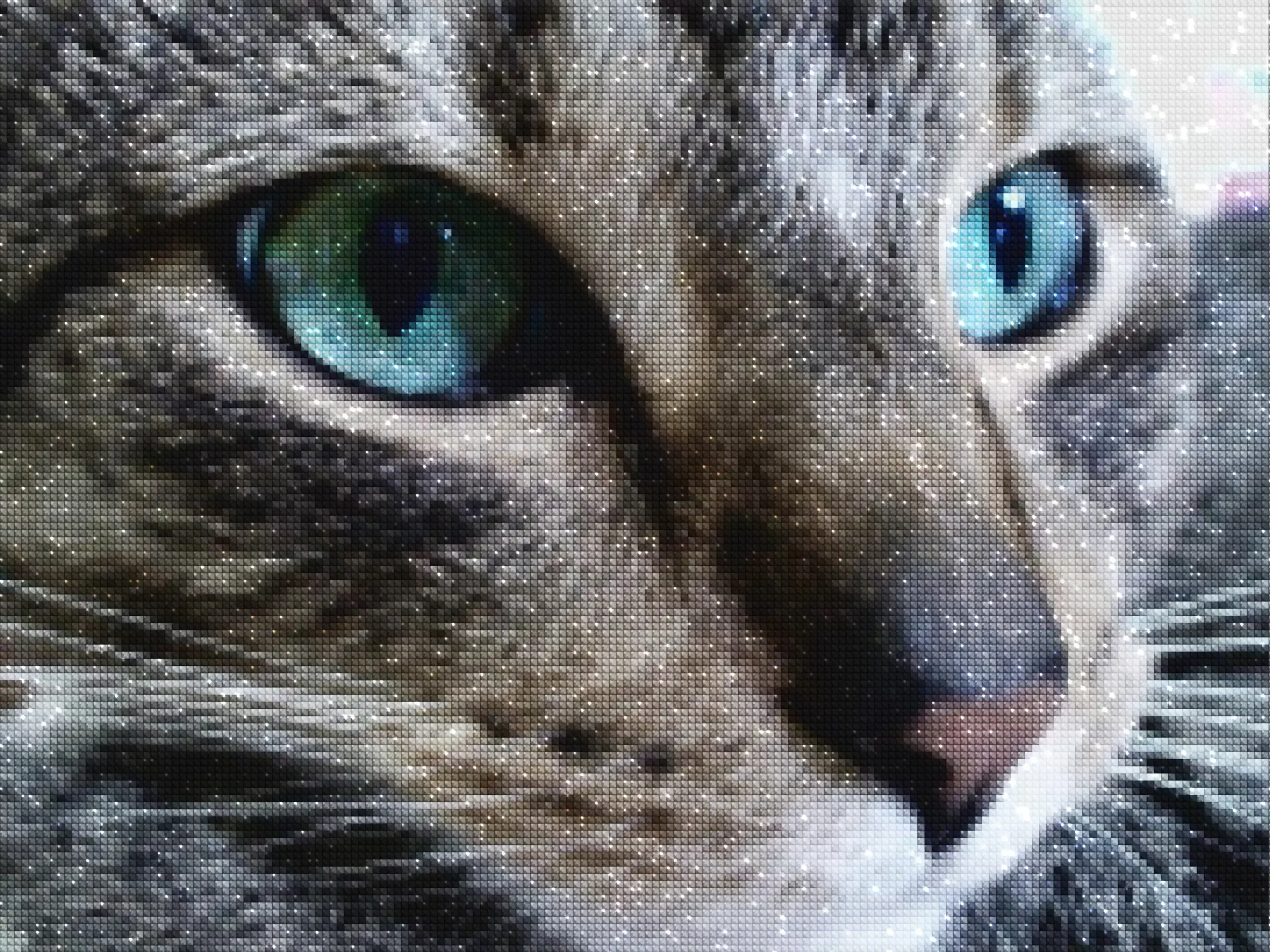 diamanter-veiviser-diamant-maler-sett-Dyr-katt-grå katt, blå øyne-diamanter.webp