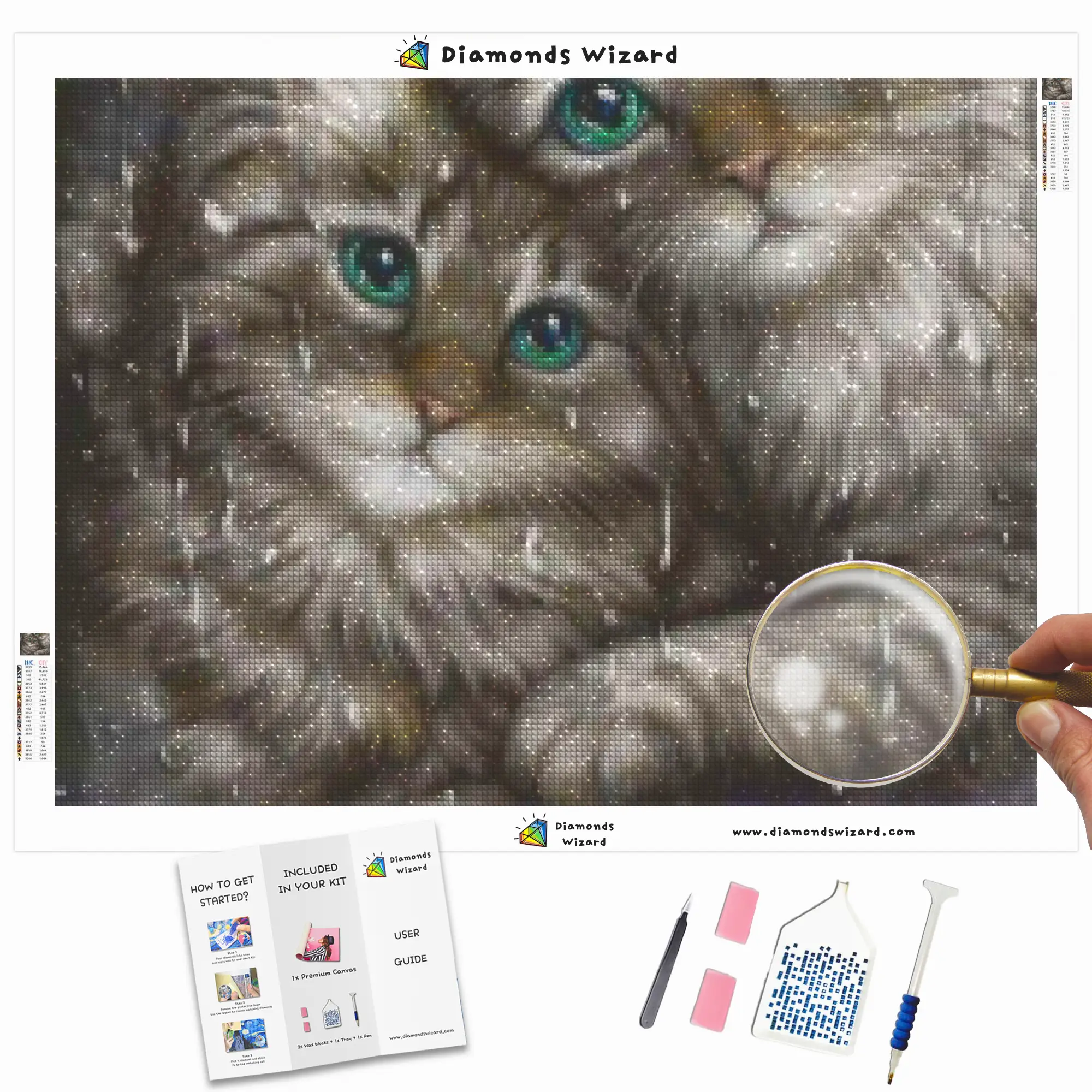 Diamond Painting Cat Reading The Newspaper – Diamonds Wizard