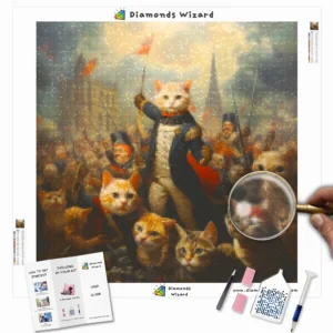 Diamonds-Wizard-Diamond-Painting-Kits-Tiere-Cat-Napoleon-and-his-feline-army-canva-webp
