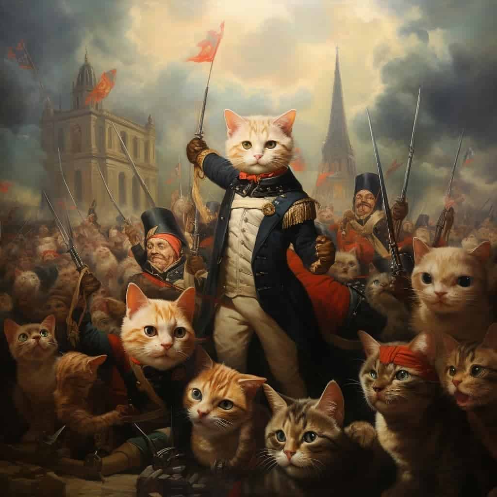 diamanter-trollkarl-diamant-målningssatser-Animals-Cat-Napoleon and His Feline Army-original.jpeg