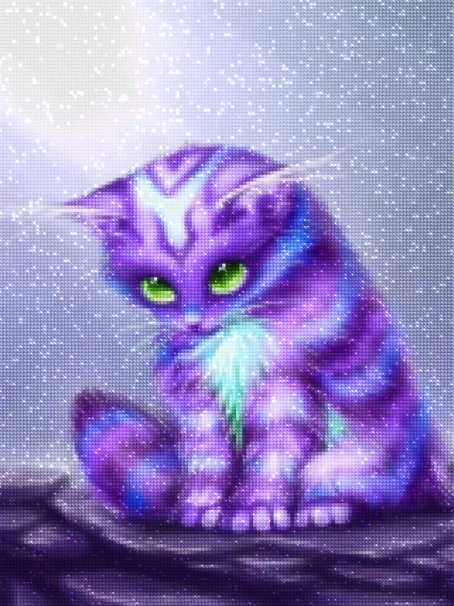 diamanti-mago-kit-pittura-diamante-Animali-Gatto-Purple Kitten-diamonds.webp