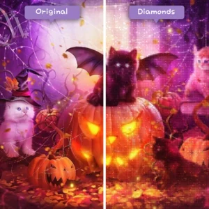 Diamonds-Wizard-Diamond-Painting-Kits-Tiere-Cat-spooky-pumpkin-kitten-party-before-after-webp