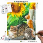 diamanten-wizard-diamant-schilderij-kits-dieren-kat-zonnebloem-katten-canva-webp