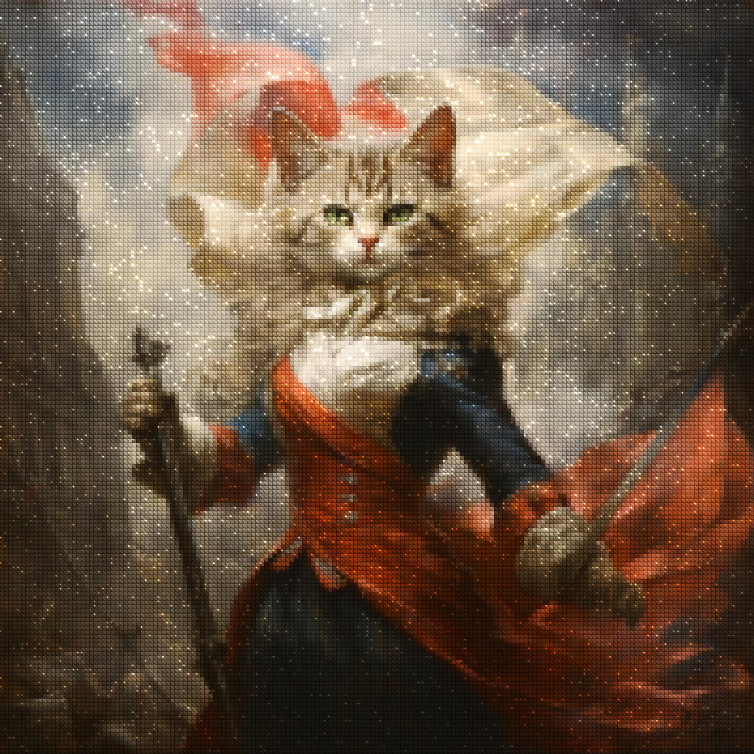 Diamonds-Wizard-Diamond-Painting-Kits-Animals-Cat-The Lady of the Flag-diamonds.webp