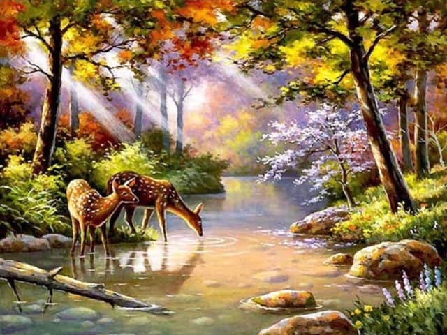 diamonds-wizard-diamond-painting-kits-Animals-Deer-Deer av Stream-original.jpeg
