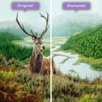 diamonds-wizard-diamond-painting-kits-animals-deer-wild-deer-in-the-mountains-before-after-webp